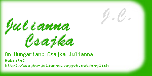 julianna csajka business card